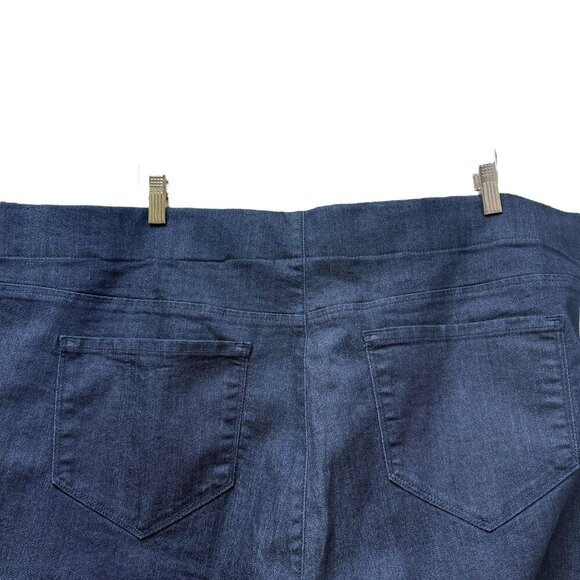NYDJ Ankle Jeans Plus Size 22W Blue Stretch Dark Denim Lift Tuck Pull on - Picture 4 of 12